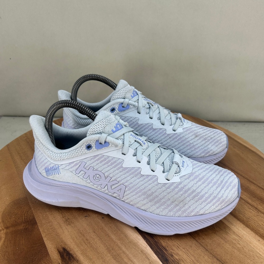 Hoka Solimar Womens Running Shoes Ice Water Blue White Size 7 B Cushion Comfort